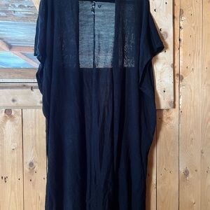 Poof! Black Open-Front Cardigan